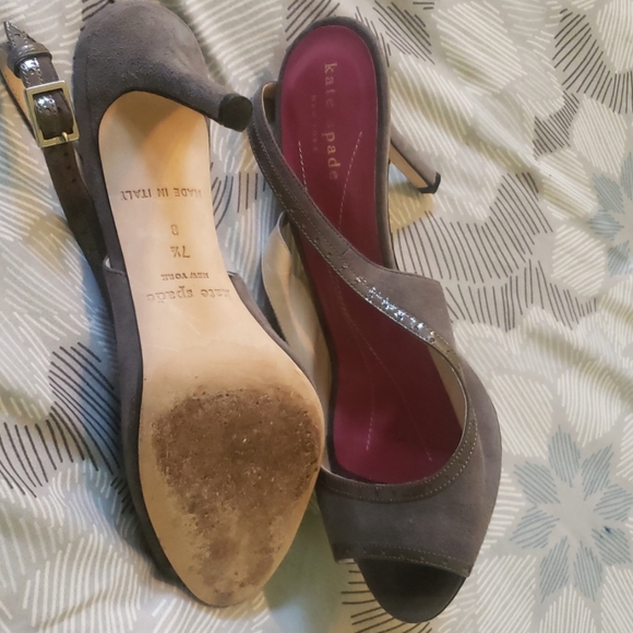 Gray Kate Spade open toed sandals - Picture 6 of 8